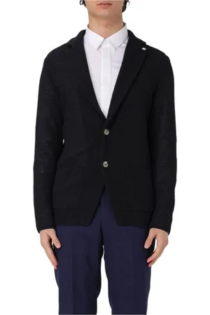 Manuel Ritz Kurtki, Mężczyzna, Niebieski, M, Elegancka Niebieska Kurtka z Jerseyu