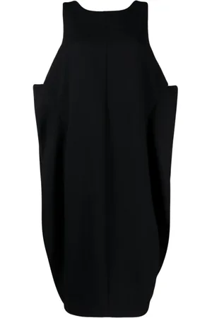 Comme des Garçons Sukienki, Kobieta, Czarny, S, Czarna Sukienka Puffball z Wełny