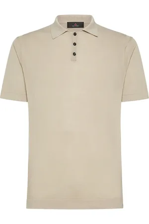 Peuterey Koszulki, Mężczyzna, Beżowy, L, Bawełniane Tricot T-shirty i Pola
