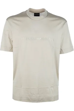 Emporio Armani Koszulki, Mężczyzna, Szary, S, Casualowy Bawełniany T-shirt dla Mężczyzn