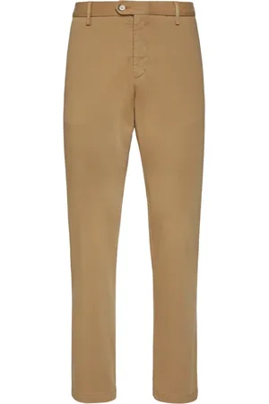Boggi Milano Spodnie, Mężczyzna, Beżowy, S, Spodnie z tkaniny Panama z bawełny, Tencel