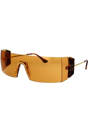 Retrosuperfuture Akcesoria, unisex, Żółty, ONE SIZE, Pomarańczowe Okulary Przeciwsłoneczne Planeta