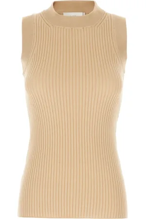 Sportmax Koszulki, Kobieta, Beżowy, XL, Stylowy TOP dla aktywnego trybu życia