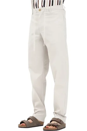 SELECTED Spodnie, Mężczyzna, Biały, XL, Beżowe Spodnie Casual Regular Fit Wiosna/Lato