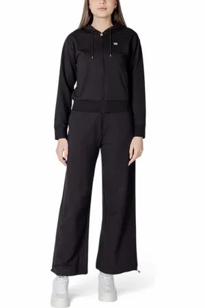 EA7 Sport, Kobieta, Czarny, XL, Stylowy dres damski na co dzień