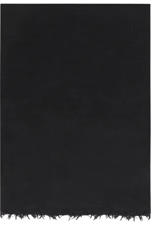 Rick Owens Akcesoria, Mężczyzna, Czarny, ONE SIZE, Kaszmir, Mega Wełniany Szal Z Frędzlami