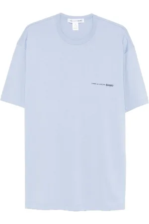 Comme des Garçons Koszulki, Mężczyzna, Niebieski, L, Niebieski T-shirt z logo