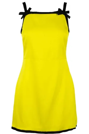 Msgm Sukienki, Kobieta, Żółty, XS, Sukienka damska