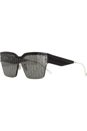 Dior Akcesoria, Kobieta, Czarny, ONE SIZE, Stylowe okulary przeciwsłoneczne z srebrnym metalem