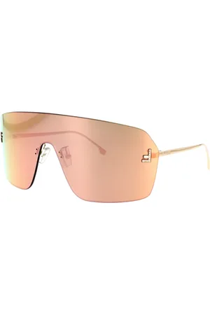 Fendi Akcesoria, unisex, Żółty, ONE SIZE, Kryształowe Okulary Przeciwsłoneczne Pierwszy Model