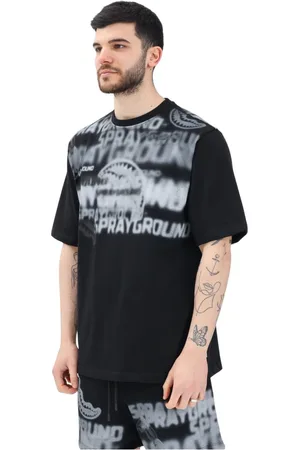 Sprayground Koszulki, Mężczyzna, Czarny, S, Urban Smoke Over T-shirt