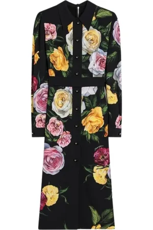 Dolce & Gabbana Sukienki, Kobieta, Wielobarwność, S, Elegancka Czarna Sukienka Wieczorowa