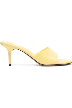 Jacquemus Buty, Kobieta, Żółty, 39 EU, Żółta Sandałki na Niskim Obcasie