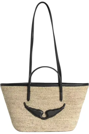 Zadig & Voltaire Torebki, Kobieta, Beżowy, ONE SIZE, Mini Wings Koszyk ze słomy