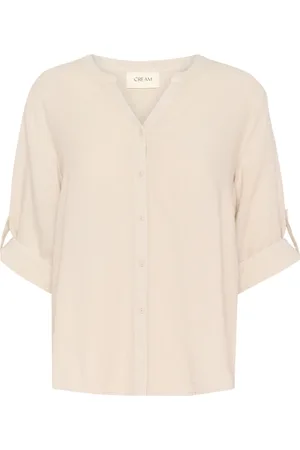 Cream Bluzki, Kobieta, Beżowy, 2XL, Stylowa Bluzka Crventa Crispy Sand
