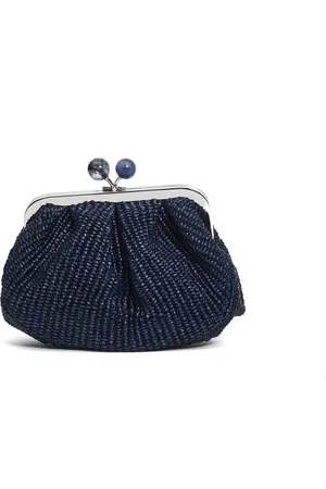 Max Mara Torebki, Kobieta, Niebieski, ONE SIZE, Niebieska Mała Torba Cukiernicza z Rafii