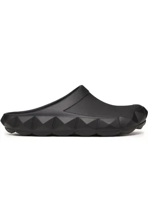 VALENTINO GARAVANI Buty, Mężczyzna, Czarny, 40 EU, Len, Klapki Roman Stud Turtle