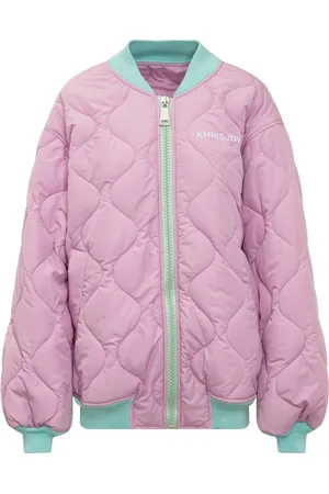 Khrisjoy Kurtki, Kobieta, Różowy, M, Poliester, Oversize Bomber Jacket