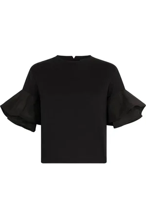 Liu Jo Bluzki, Kobieta, Czarny, L, Elegancka Czarna Bawełniana T-shirt