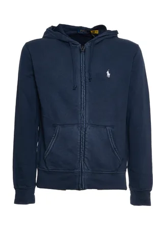Ralph Lauren Bluzy, Mężczyzna, Niebieski, M, Granatowy Sweter z Kapturem