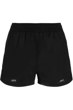 OFF-WHITE Stroje kąpielowe, Mężczyzna, Czarny, S, Monochromatyczne Szorty Kąpielowe z Ikonicznym Monogramem