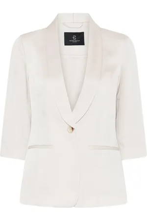 Bruuns Bazaar Kurtki, Kobieta, Beżowy, M, Elegancki Cedarsbbdavia Blazer w Kit