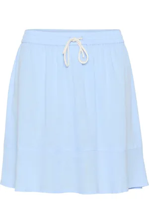 Saint Tropez Spódnice, Kobieta, Niebieski, XL, Sportowa Spódnica Chambray