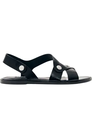 ALOHAS Buty, Kobieta, Czarny, 39 EU, Mindy Onix Czarne Skórzane Sandały