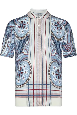 Etro Koszulki, Mężczyzna, Wielobarwność, L, Polo z Paisley w Wielu Kolorach