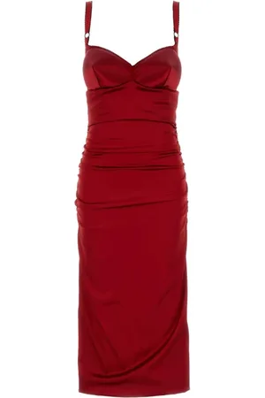 Dolce & Gabbana Sukienki, Kobieta, Czerwony, S, Nylon, Eleganckie Sukienki na każdą okazję