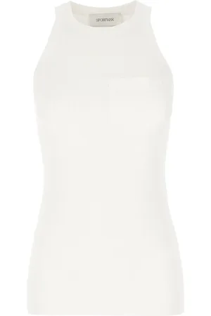 Sportmax Koszulki, Kobieta, Biały, XL, Stylowy Top dla Miłośników Mody
