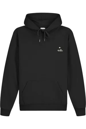Arte Antwerp Bluzy, Mężczyzna, Czarny, XL, Bluza z logo i sercem z kieszenią