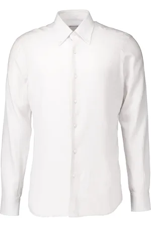 BARBA Koszule, Mężczyzna, Biały, 3XL, Biała Koszula z Długim Rękawem