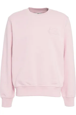 Etro Bluzy, Mężczyzna, Różowy, M, Bluza z haftowanym logo