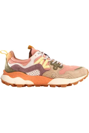 Flower Mountain Buty, Kobieta, Wielobarwność, 38 EU, Bawełna, Wielokolorowe Sneakersy z Korkową Wkładką