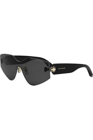 Bvlgari Akcesoria, unisex, Czarny, ONE SIZE, Serpenti Okulary Przeciwsłoneczne Czarne Ciemnoszare Soczewki