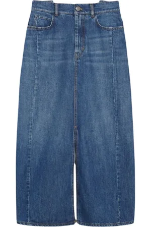 Max Mara Spódnice, Kobieta, Niebieski, M, Niebieska Spódnica Dżinsowa