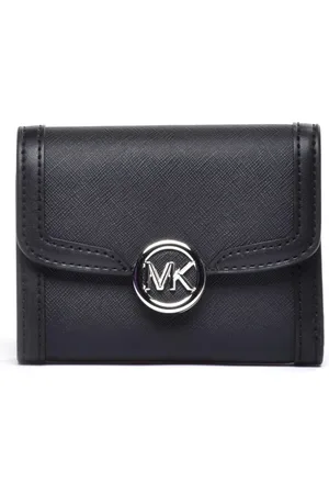 Michael Kors Akcesoria, Kobieta, Czarny, ONE SIZE, Stylowy Portfel z PVC i Poliestru
