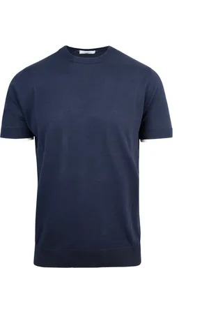 Paolo Pecora Koszulki, Mężczyzna, Niebieski, XL, Niebieski T-shirt z Regular Fit