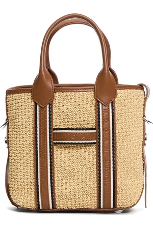Hogan Torebki, Kobieta, Beżowy, ONE SIZE, Beżowa Torba Shoppingowa z Rafii