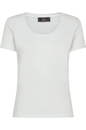 Peuterey Koszulki, Kobieta, Biały, M, Bawełniana T-shirt z dżerseju stretch
