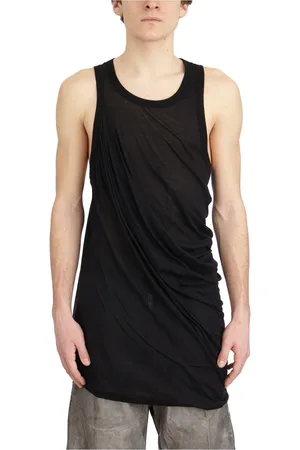 Rick Owens Koszulki, Mężczyzna, Czarny, S, Czarny Tank Top Anthem