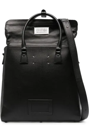 Maison Margiela Torebki, Mężczyzna, Czarny, ONE SIZE, Pionowa Torba Skórzana Czarna