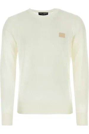Dolce & Gabbana Swetry, Mężczyzna, Biały, M, Nylon, Stylowa Odzież Dzianinowa Kolekcja