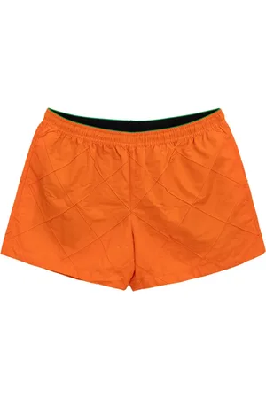 Bottega Veneta Stroje kąpielowe, Mężczyzna, Pomarańczowy, L, Nylon, Pomarańczowe Szorty Kąpielowe z Wzorem Intreccio