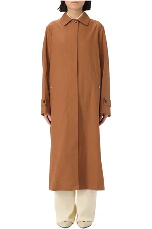 MOORER Płaszcze, Kobieta, brązowy, S, Stylowy Trench Coat Rixta-Wfc