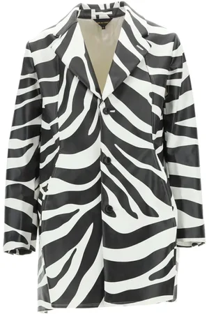 Comme des Garçons Kurtki, Kobieta, Wielobarwność, M, Płaszcz Zebra, S W IN