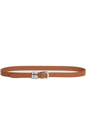 Orciani Akcesoria, Kobieta, brązowy, 90 CM, Stylowy Owalna Sprzączka Skórzany Pasek