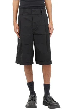 Jacquemus Szorty, Mężczyzna, Czarny, M, Bawełna, Plisowane Szorty Tailored z Mieszanki Bawełny