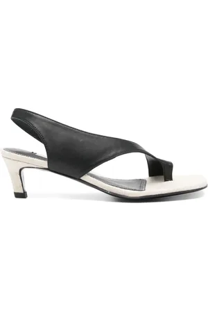Totême Buty, Kobieta, Czarny, 40 EU, Obcasy Skórzane Klapki